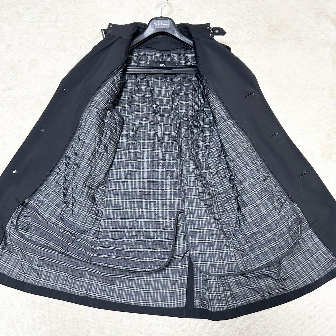 極美品　バーバリーブラックレーベル　トレンチコート　ライナー付き　ノバチェック