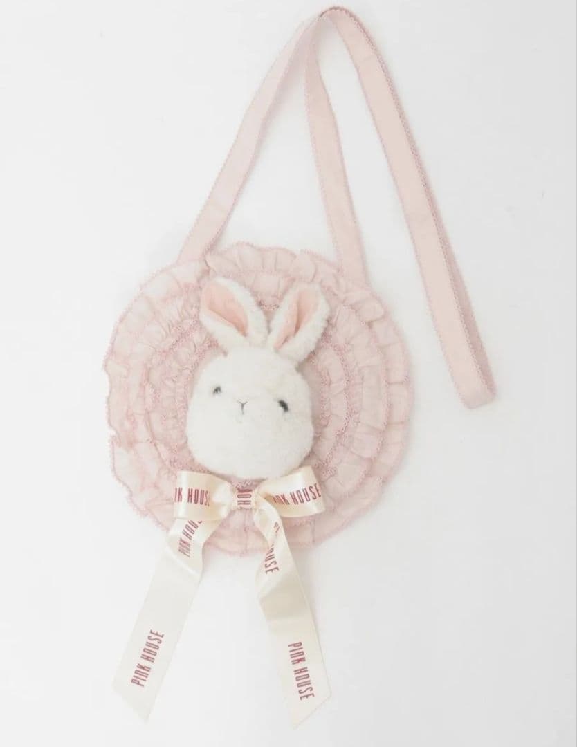 PINK HOUSE ピンクハウス うさぎ 顔ぐるみ ポシェット ぬいぐるみ