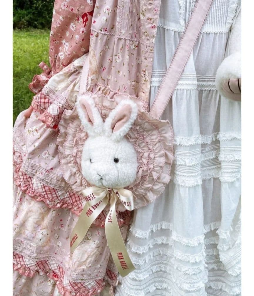 PINK HOUSE ピンクハウス うさぎ 顔ぐるみ ポシェット ぬいぐるみ
