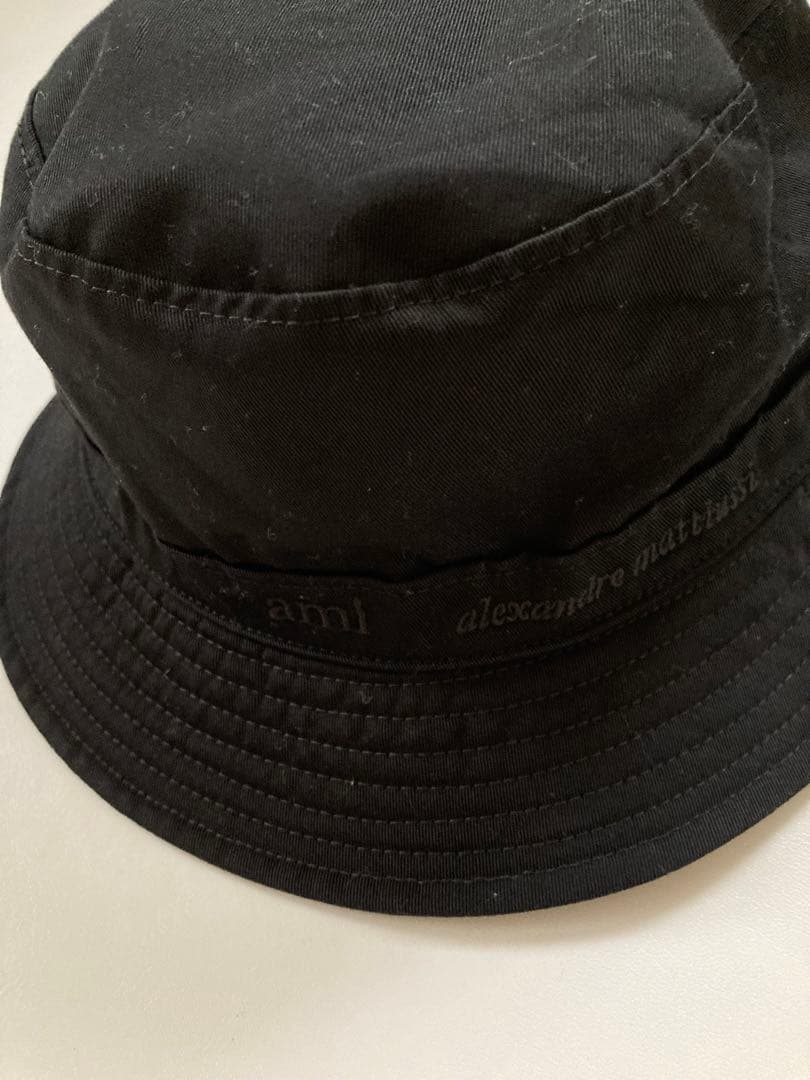 AMI PARIS スタッズ バケットハット アミパリス　黒