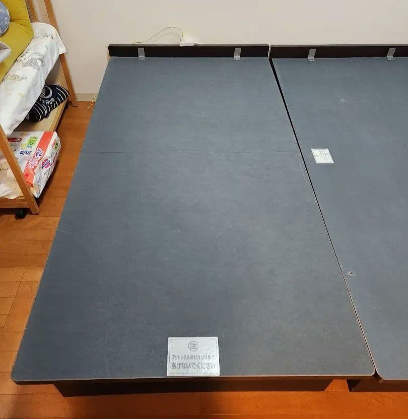 ま*ー様 シングルベッドフレーム ヘッドレス 油圧たて開き 深型 送料込