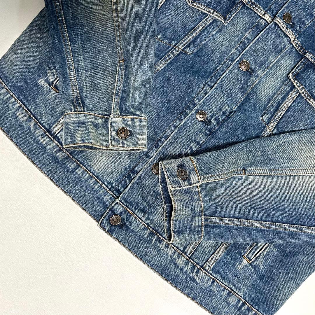 【希少】BALENCIAGA デニムジャケット BB刺繍ロゴ インディゴ 48