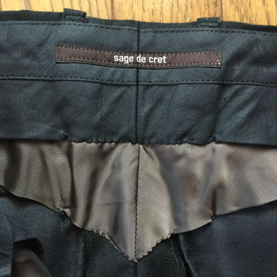 サージュデクレ スラックス パンツ ブラック