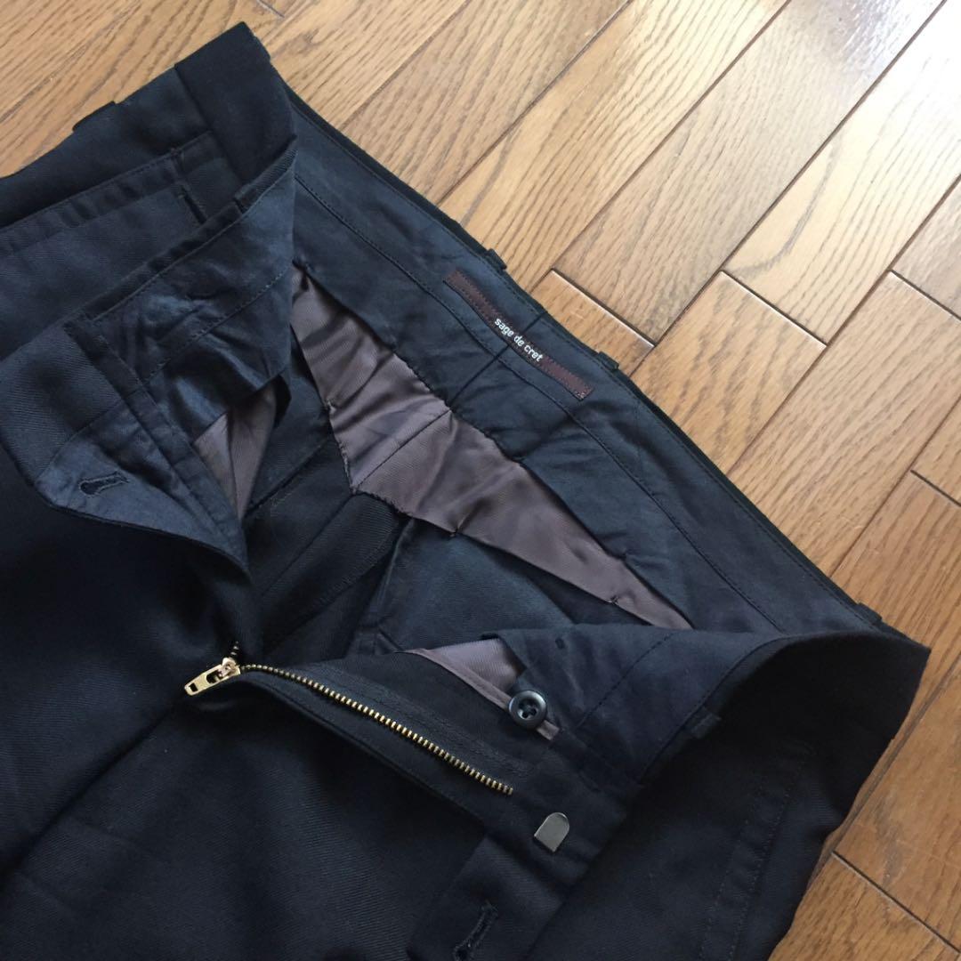 サージュデクレ スラックス パンツ ブラック