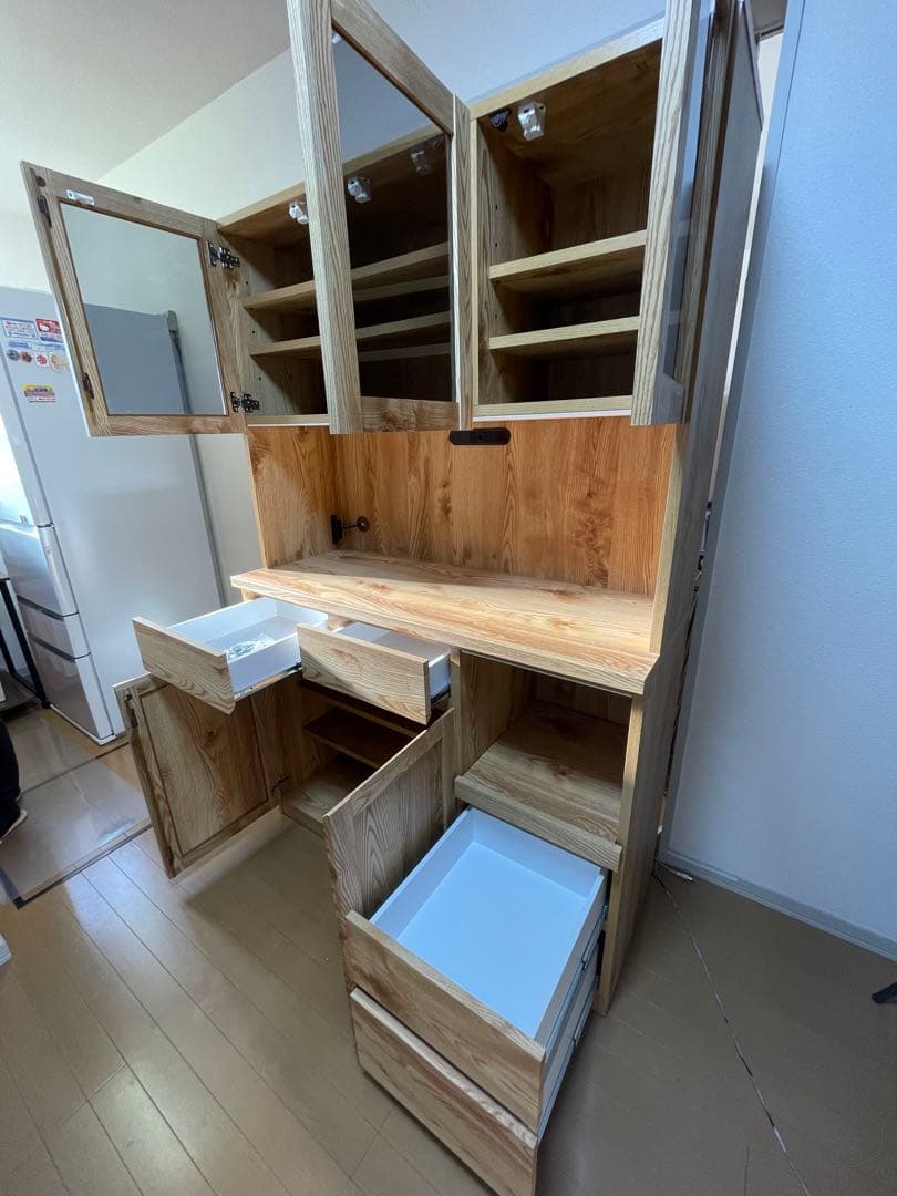 食器棚 キッチン収納 カップボード キッチンボード(送料込)