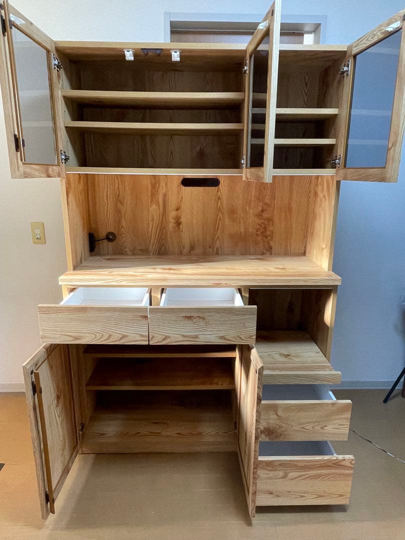 食器棚 キッチン収納 カップボード キッチンボード(送料込)