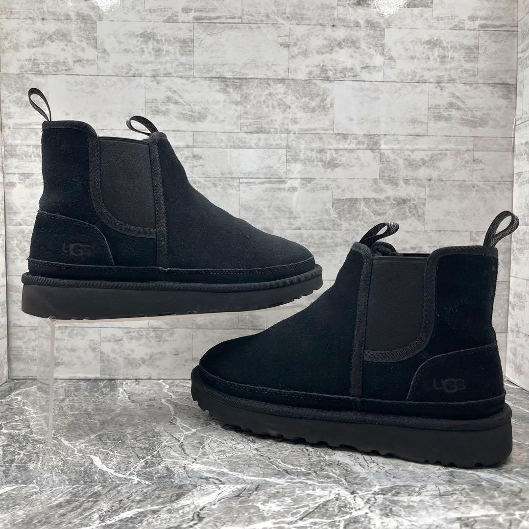 美品 UGG アグ ニューメル チェルシーブーツ 27cm スエード ブラック