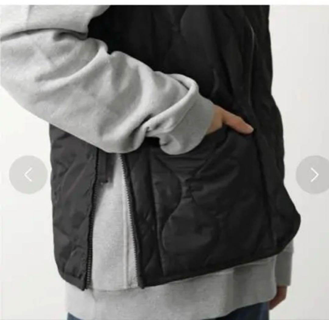 TAION-001ZML-1 ミリタリー Vネックジップ ダウンベスト