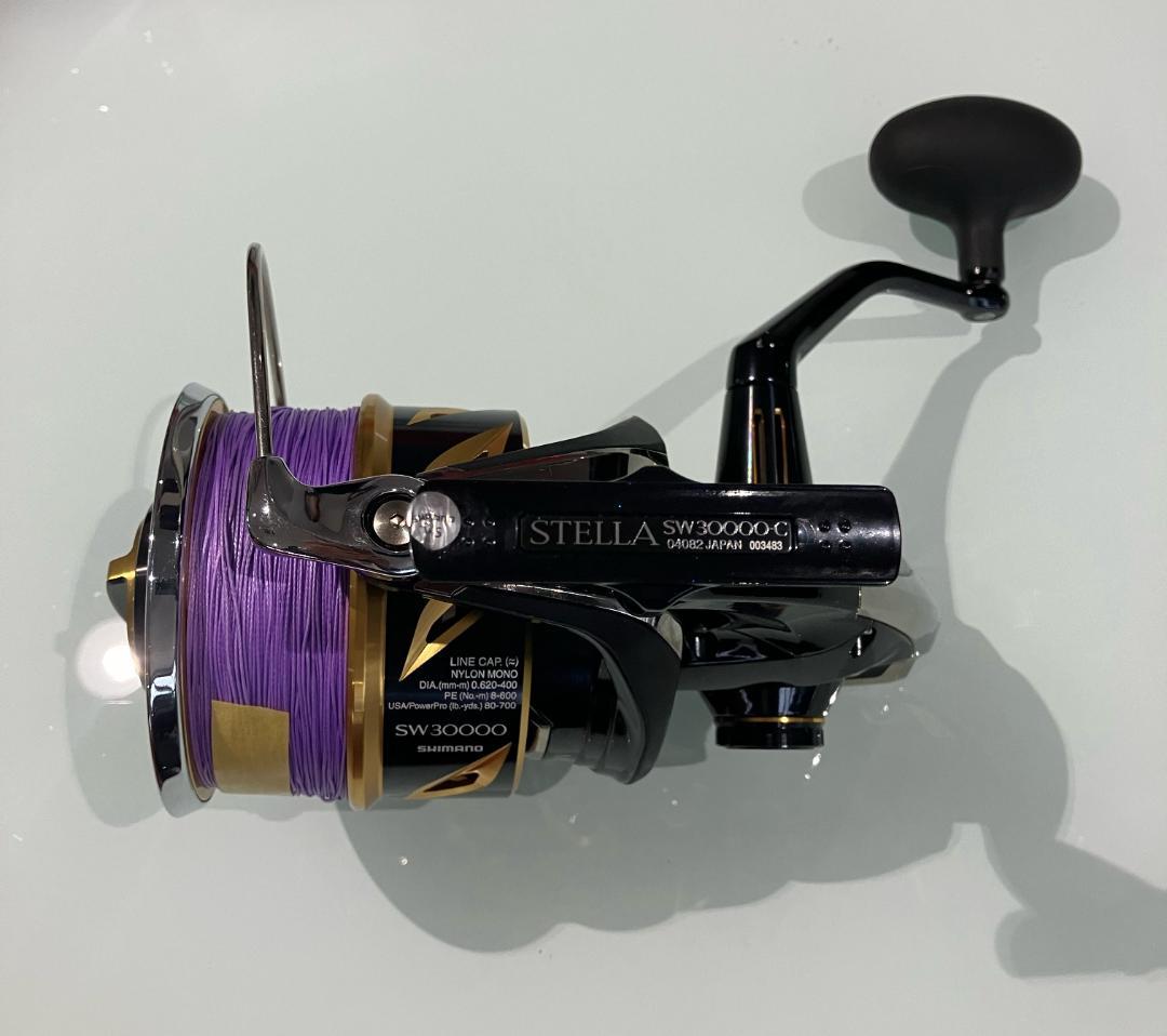 モンスター黒鮪対応　ステラ30000　PEVARIVAS紫　12号300ｍ付2