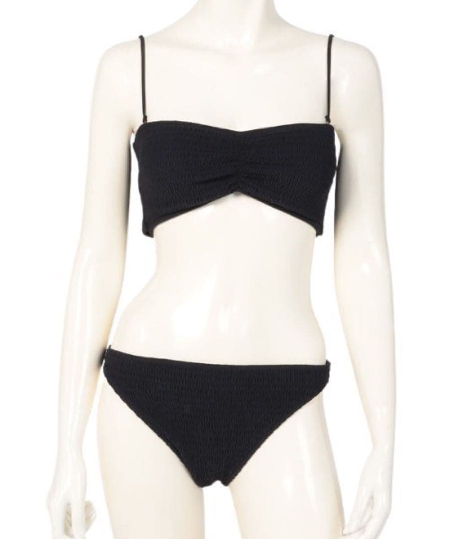 【新品未使用】anuans バック リボン 水着 ビキニ ブラック Free