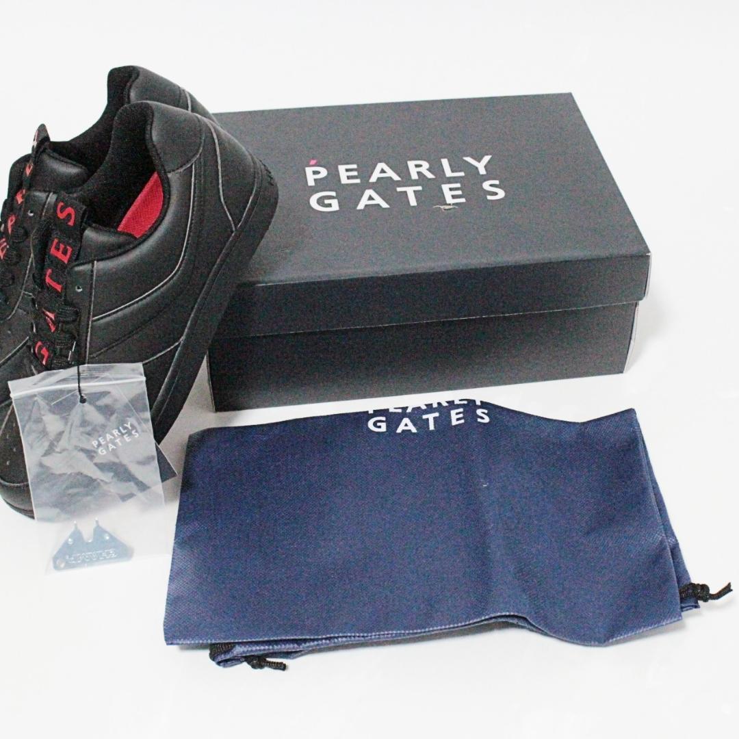 新品箱付 パーリーゲイツ レンチ付 メゾンロゴ ローカットシューズ 25cm