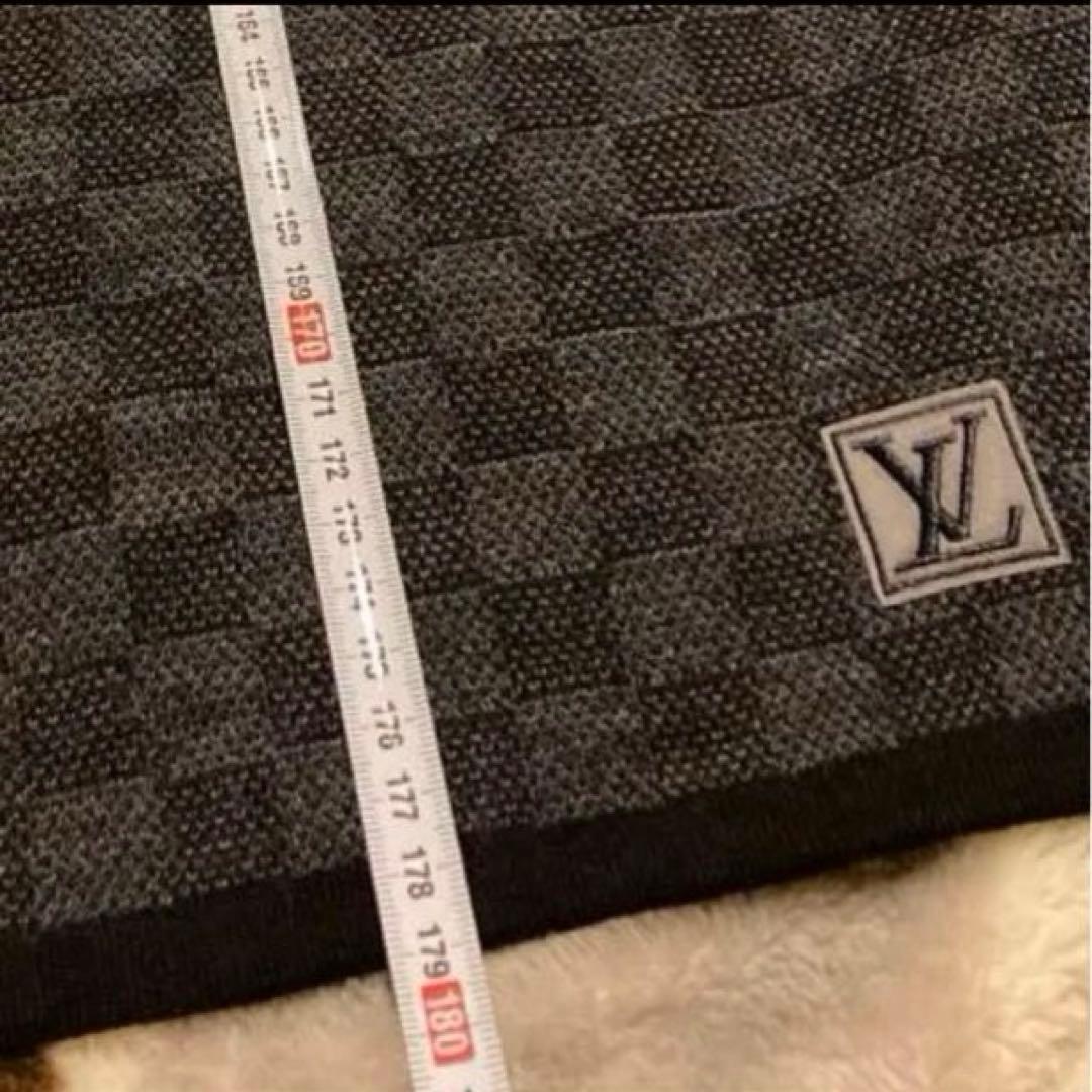 Louis Vuittonダミエマフラー ブラック系【新品同様】箱なし