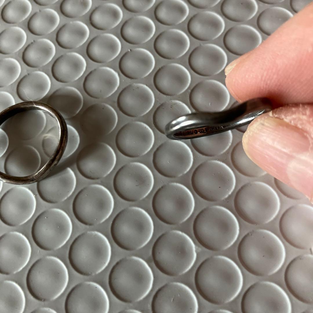 早い者勝ち　ティファニーペアシンプルな金属製リング 2個セット