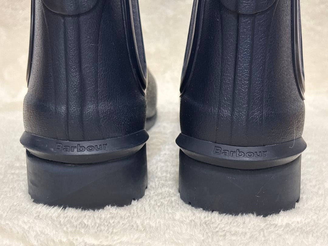 お買い得品　Barbourバブアー サイドゴア レインブーツ ネイビー　UK7