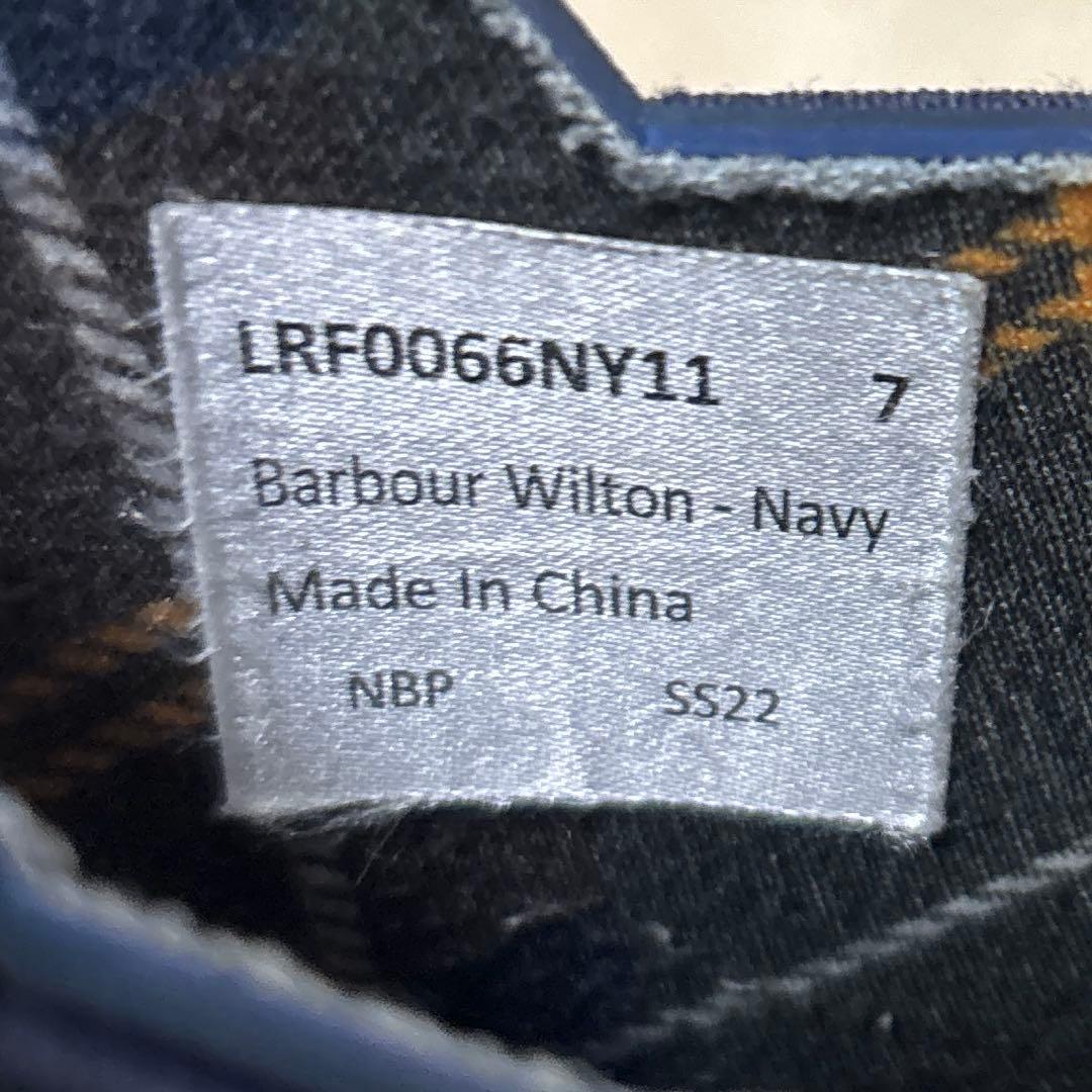 お買い得品　Barbourバブアー サイドゴア レインブーツ ネイビー　UK7