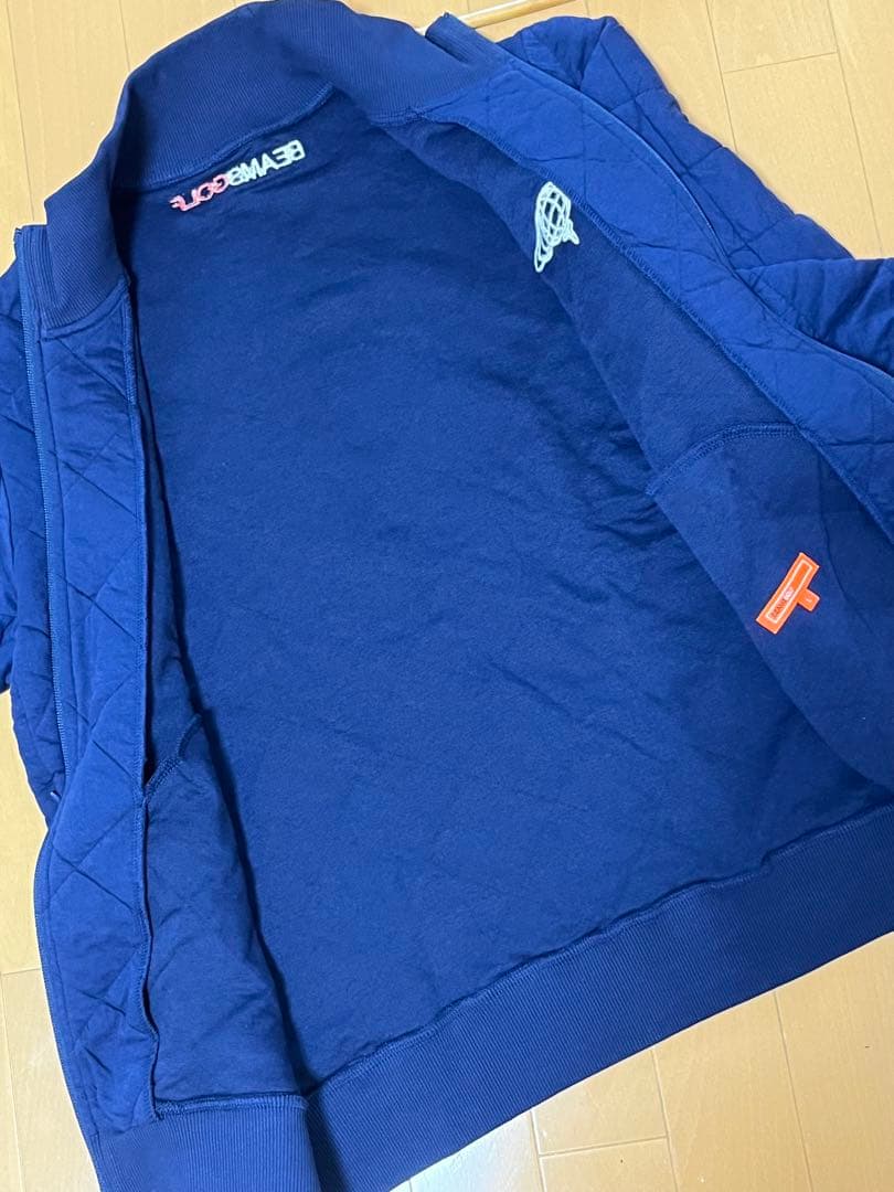 BEAMS GOLF ネイビーキルティングジャケット【新品未使用】サイズＬ