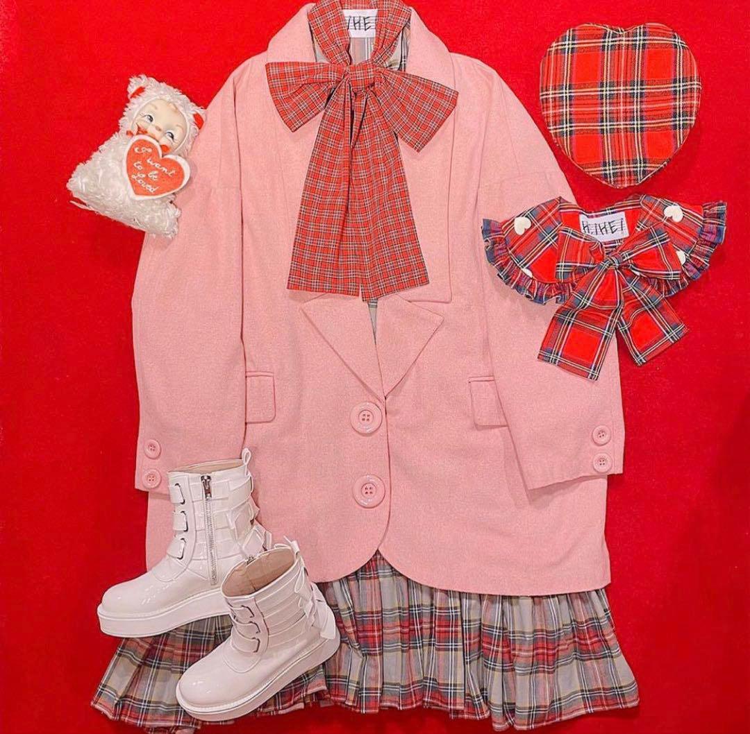 HEIHEI ヘイヘイ アウター ローラペルコート ローラペルジャケット ピンク