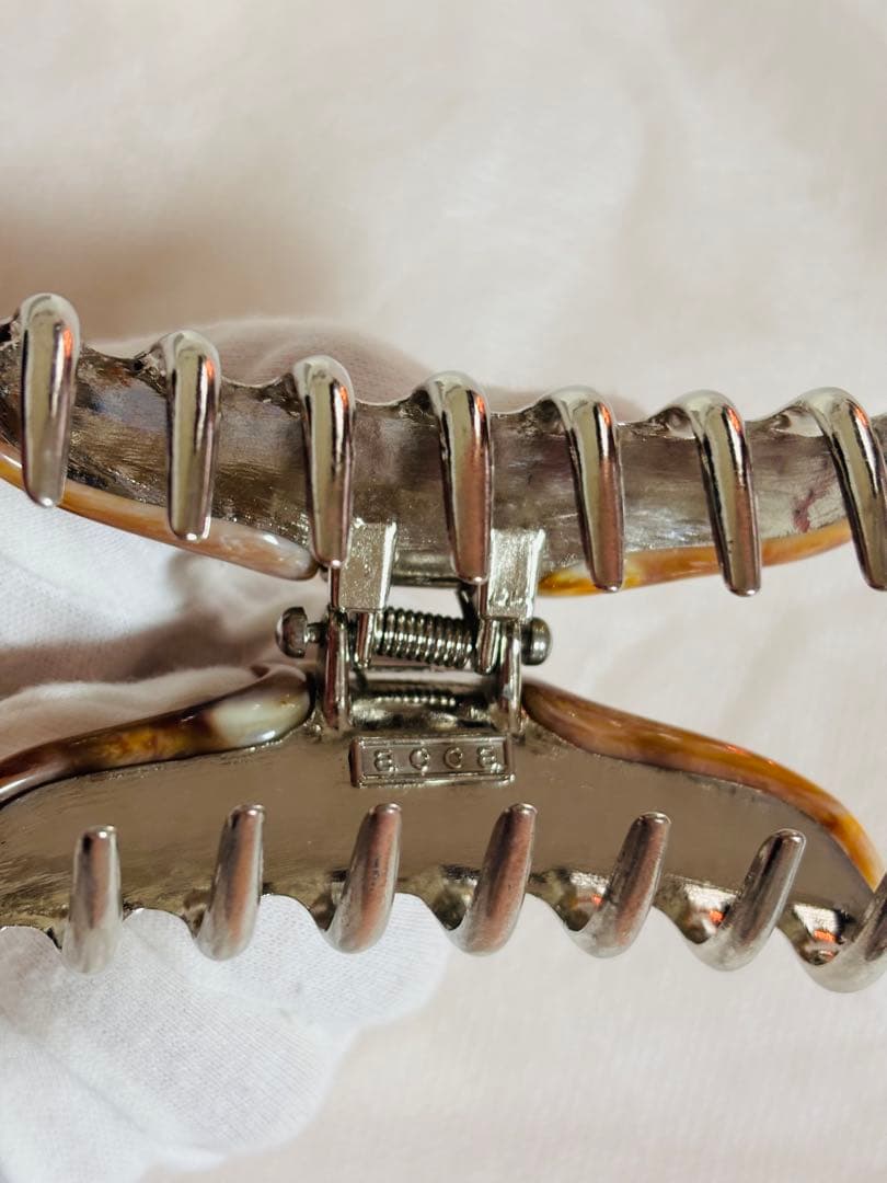 ミニとん様　売約済　アッカacca Lサイズ　大　クリップ　L マーブル　茶