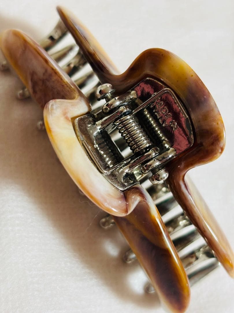 ミニとん様　売約済　アッカacca Lサイズ　大　クリップ　L マーブル　茶