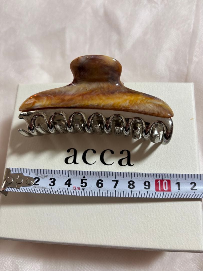 ミニとん様　売約済　アッカacca Lサイズ　大　クリップ　L マーブル　茶