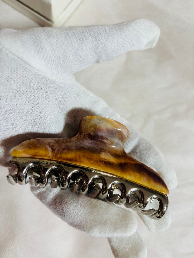 ミニとん様　売約済　アッカacca Lサイズ　大　クリップ　L マーブル　茶