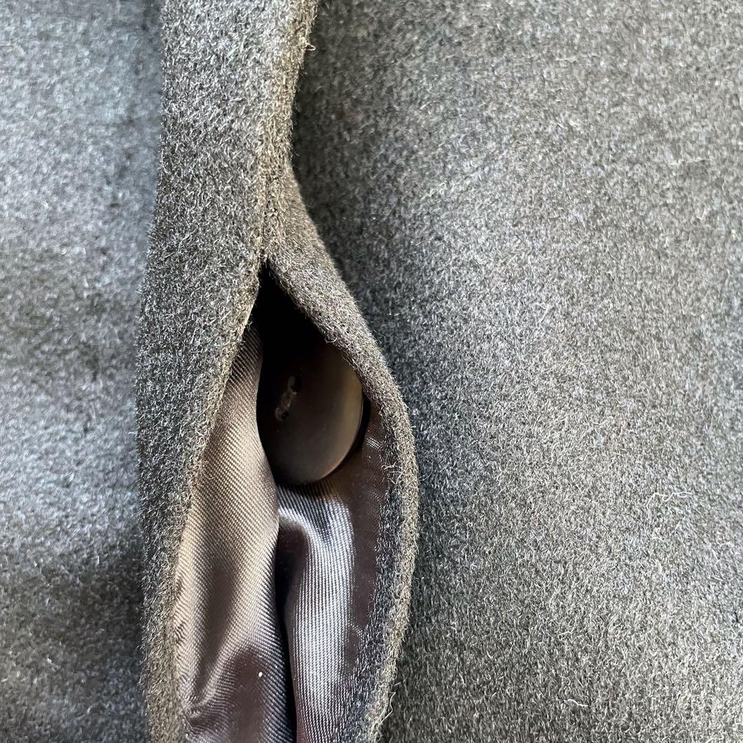 新品未使用カシミヤ100%ファーブルーフォックスブラックロングコート11号