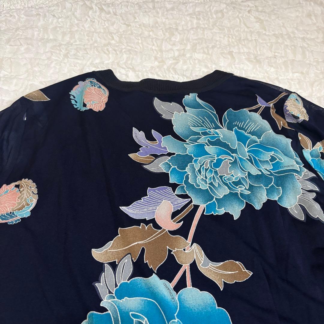 【LEONARD FASHION】ネイビー チュニック カンカン　七分袖　美品