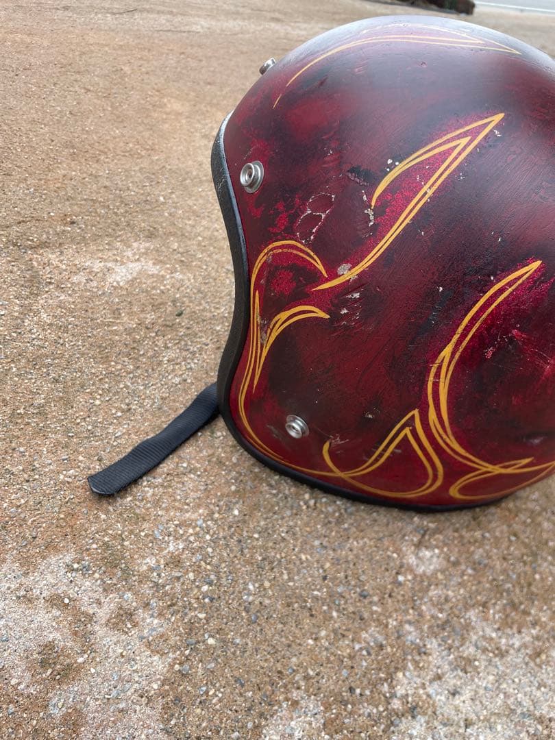 CROWN製70s GRAN SPORTジェットヘルメット 目深加工済　70年代