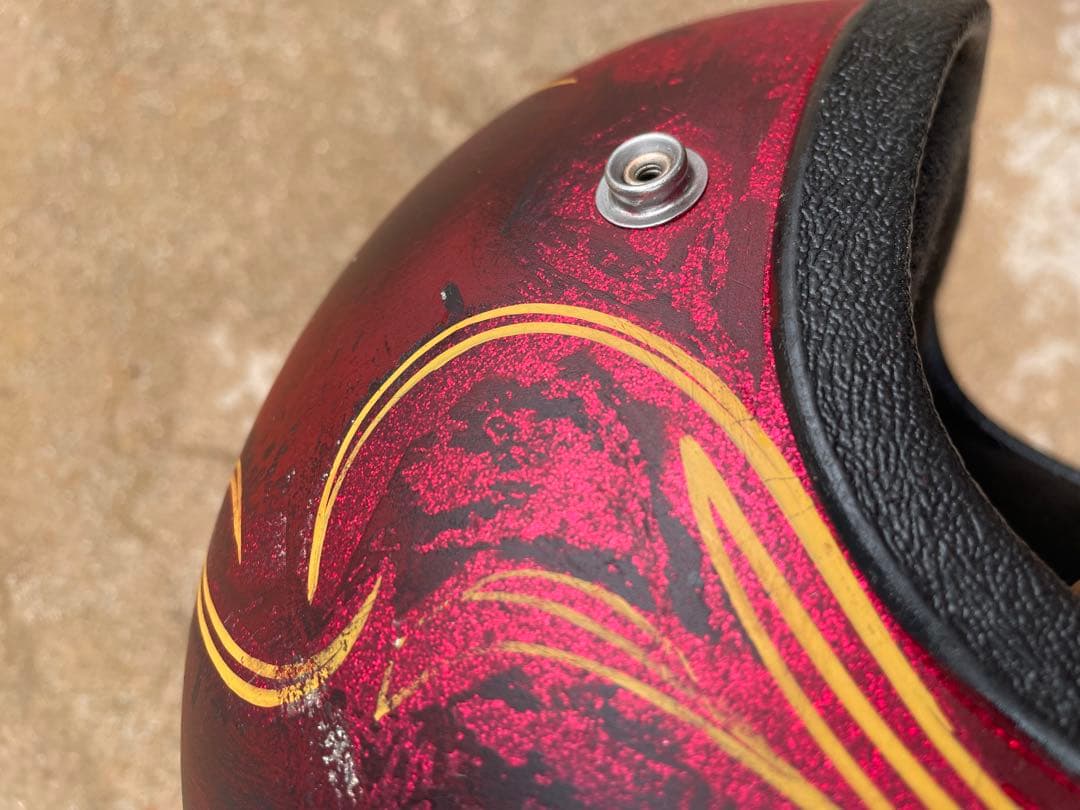 CROWN製70s GRAN SPORTジェットヘルメット 目深加工済　70年代