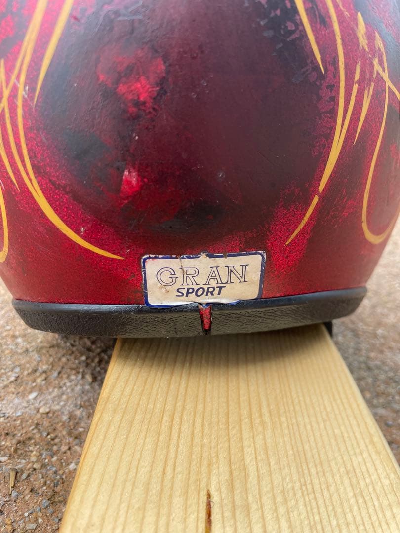 CROWN製70s GRAN SPORTジェットヘルメット 目深加工済　70年代