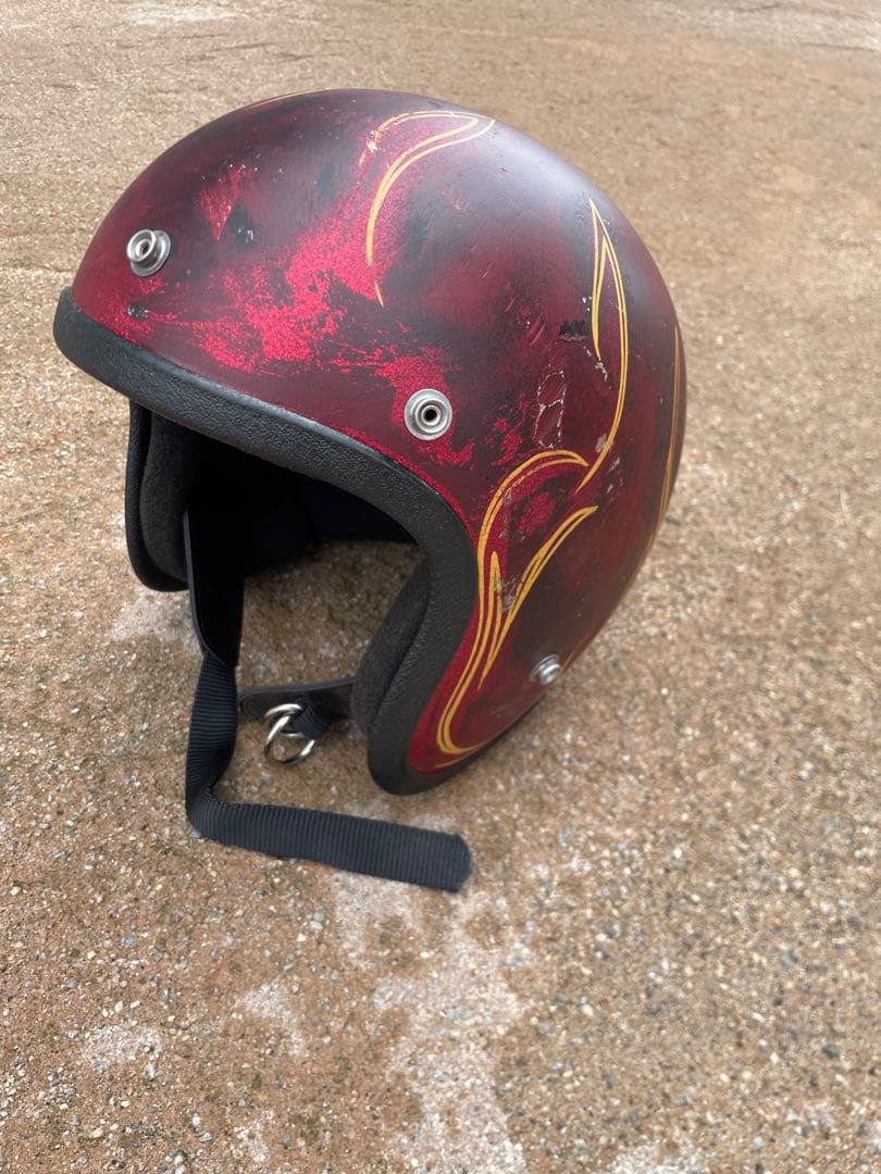 CROWN製70s GRAN SPORTジェットヘルメット 目深加工済　70年代