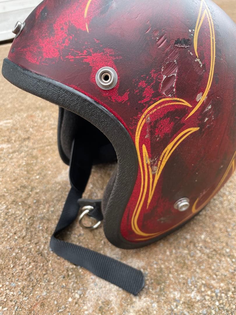 CROWN製70s GRAN SPORTジェットヘルメット 目深加工済　70年代