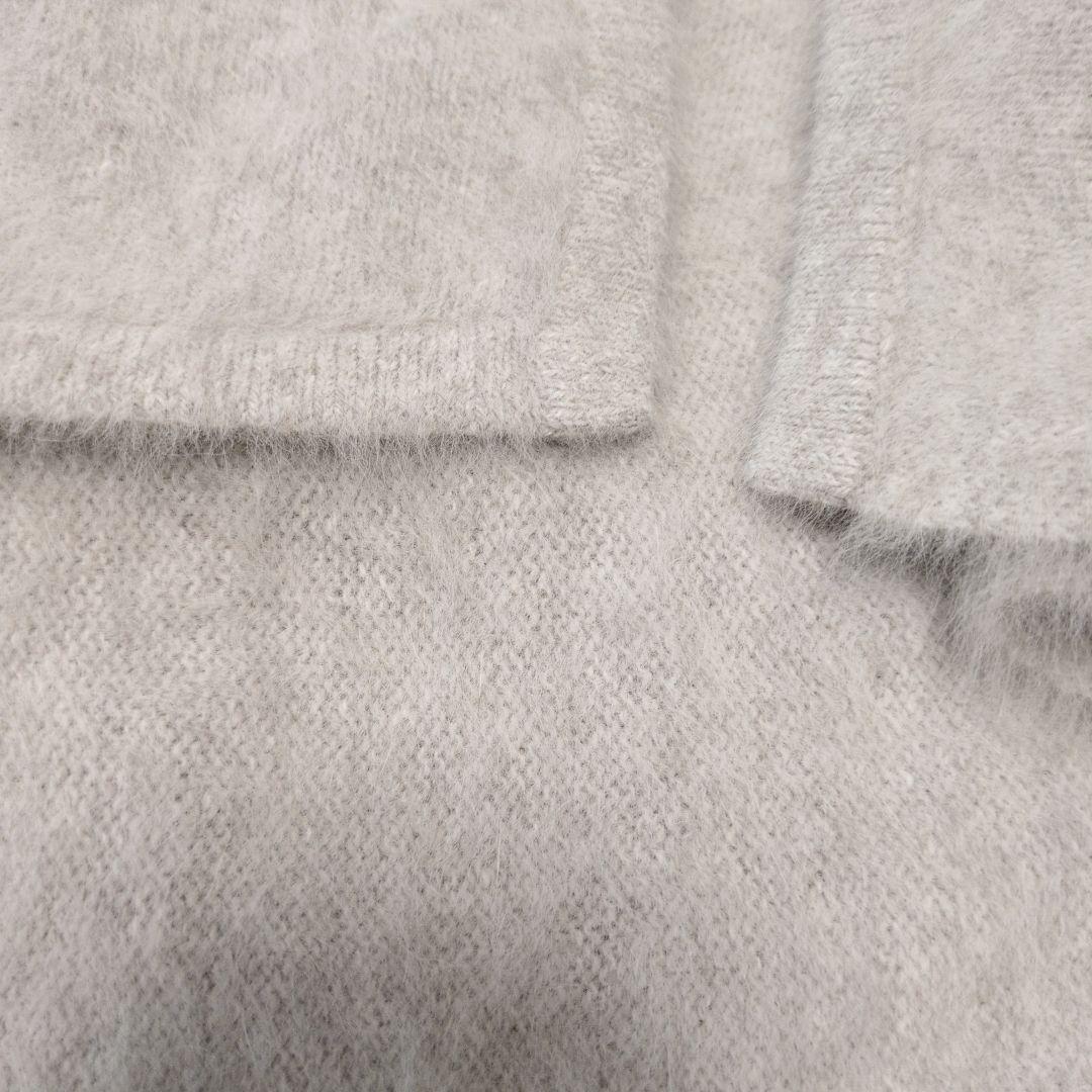 タグ付き BEARDSLEY ビアズリー ファーニットポンチョ ライトグレー