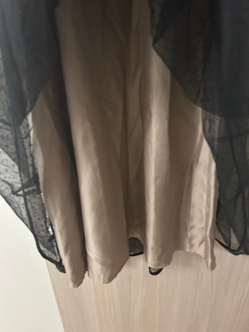 dazzlin/MIXレースドレス/ロングワンピース　ブラック　ドレスワンピース