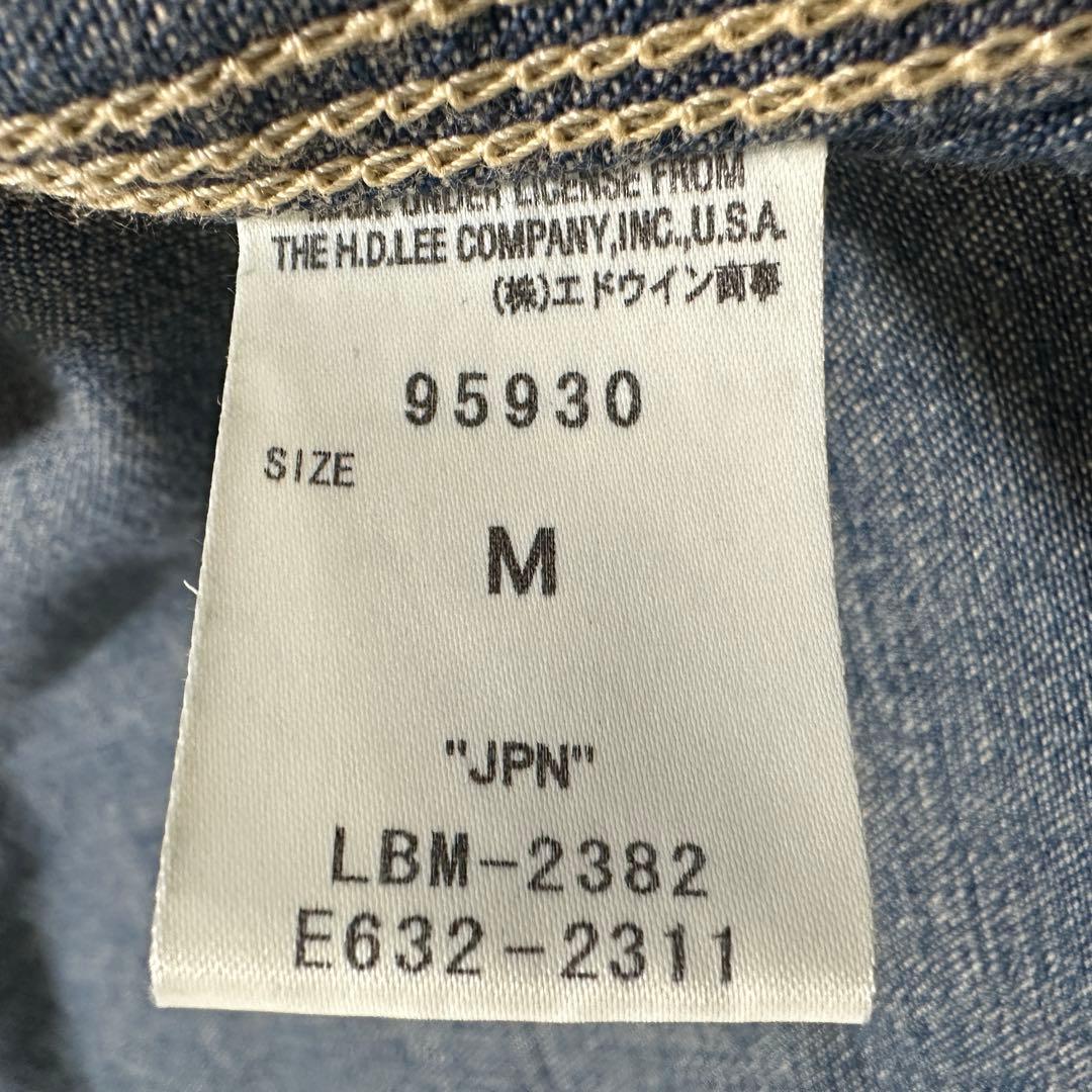 希少✨ハウスタグ　メンズM(38) Lee カバーオール　デニムジャケット　濃紺