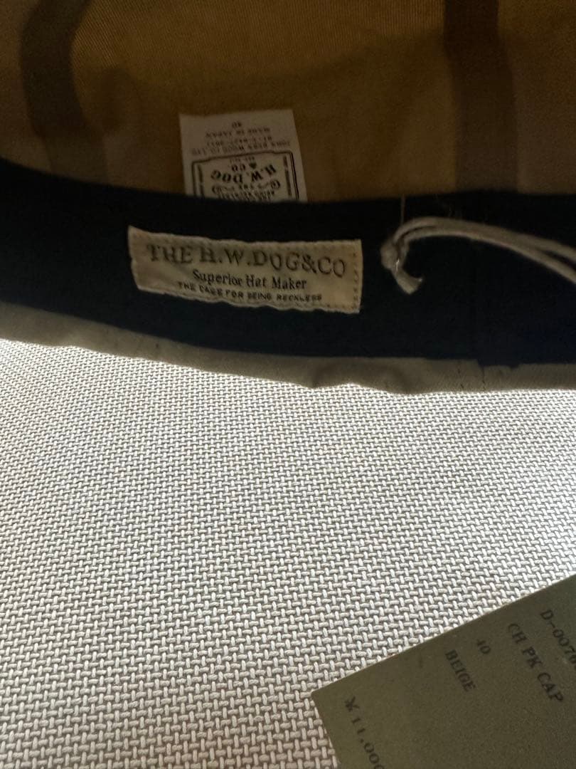 THE H.W.DOG&CO. CH PK CAP ベージュ 40