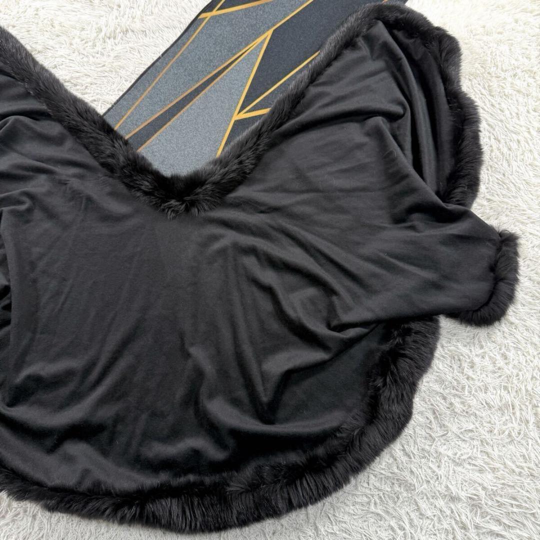 フォックスファー ピュアカシミヤ100 ポンチョ コート XL相当 AA063