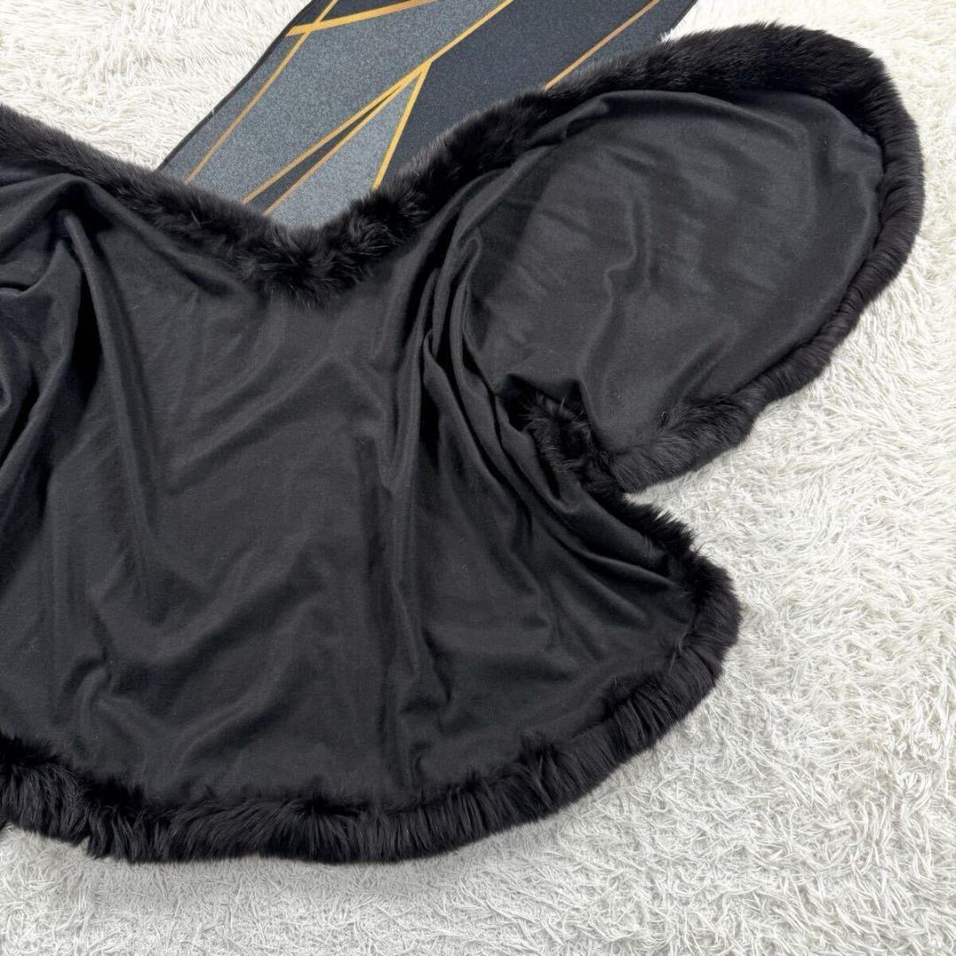 フォックスファー ピュアカシミヤ100 ポンチョ コート XL相当 AA063