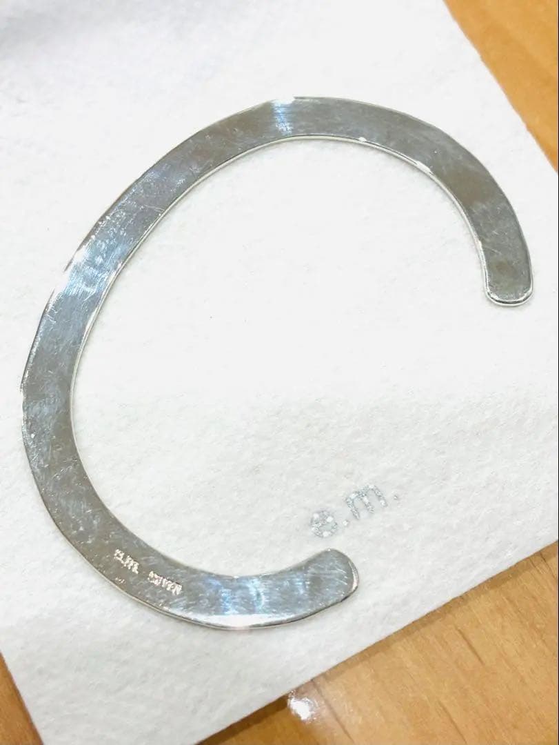 e.m. 平打ち バングル カフ ブレスレット