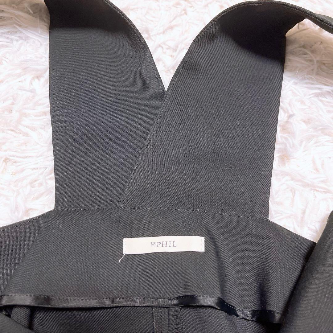 LE PHIL ライト ツイル ジャンパースカート　ワンピース ジャンスカ 黒