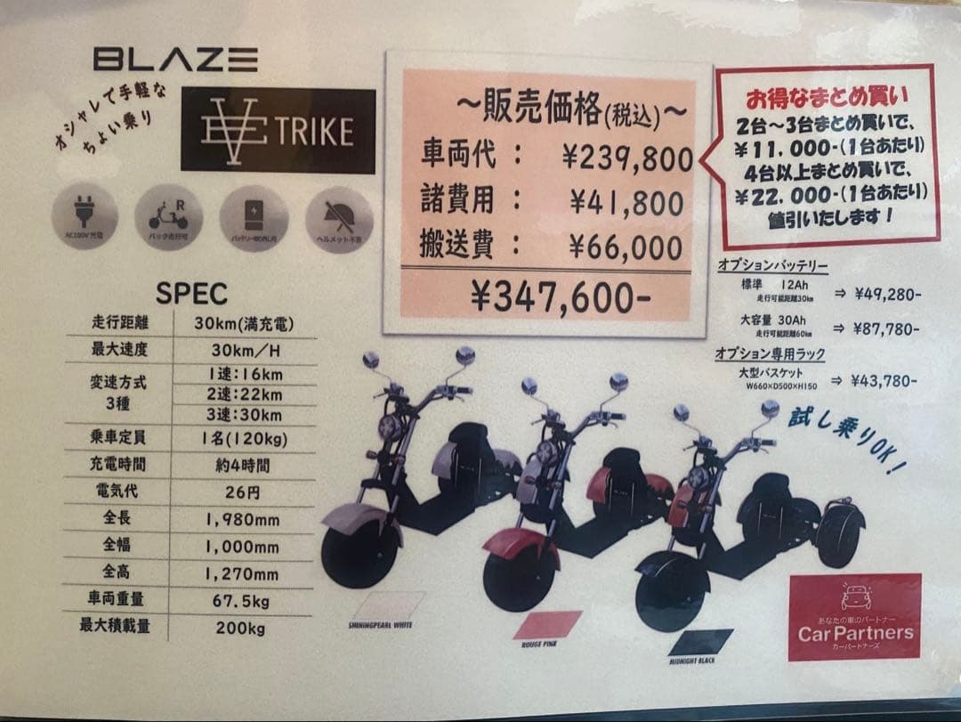 BLAZE TRIKE 電動トライク