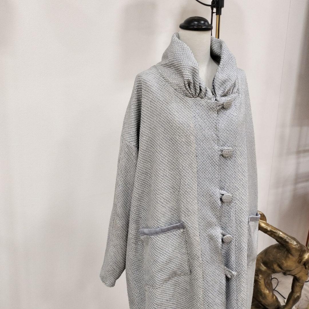 着物リメイク　リバーシブル　 ロングコート