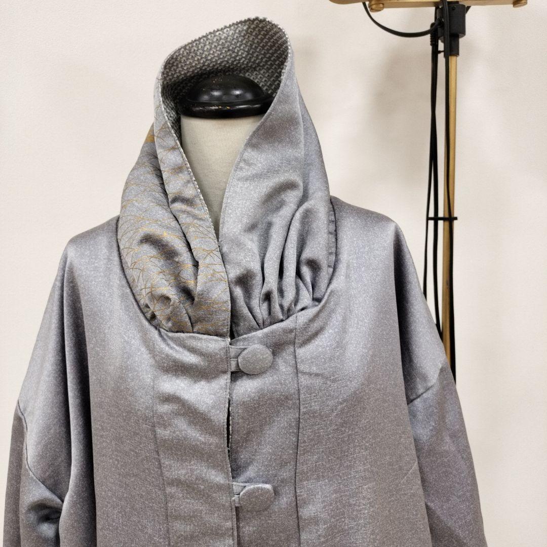 着物リメイク　リバーシブル　 ロングコート