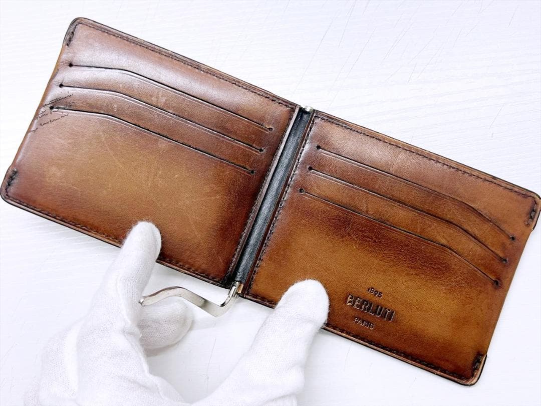 Berluti　ベルルッティ　アッサオ　スクリットレザー　マネークリップ