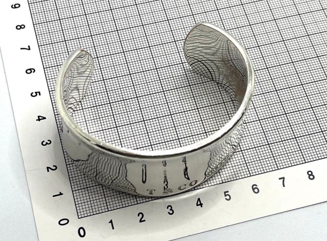 h575 ティファニー　1837 ワイド　カフ　バングル　シルバー　925