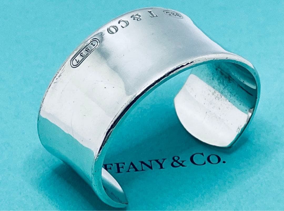 h575 ティファニー　1837 ワイド　カフ　バングル　シルバー　925