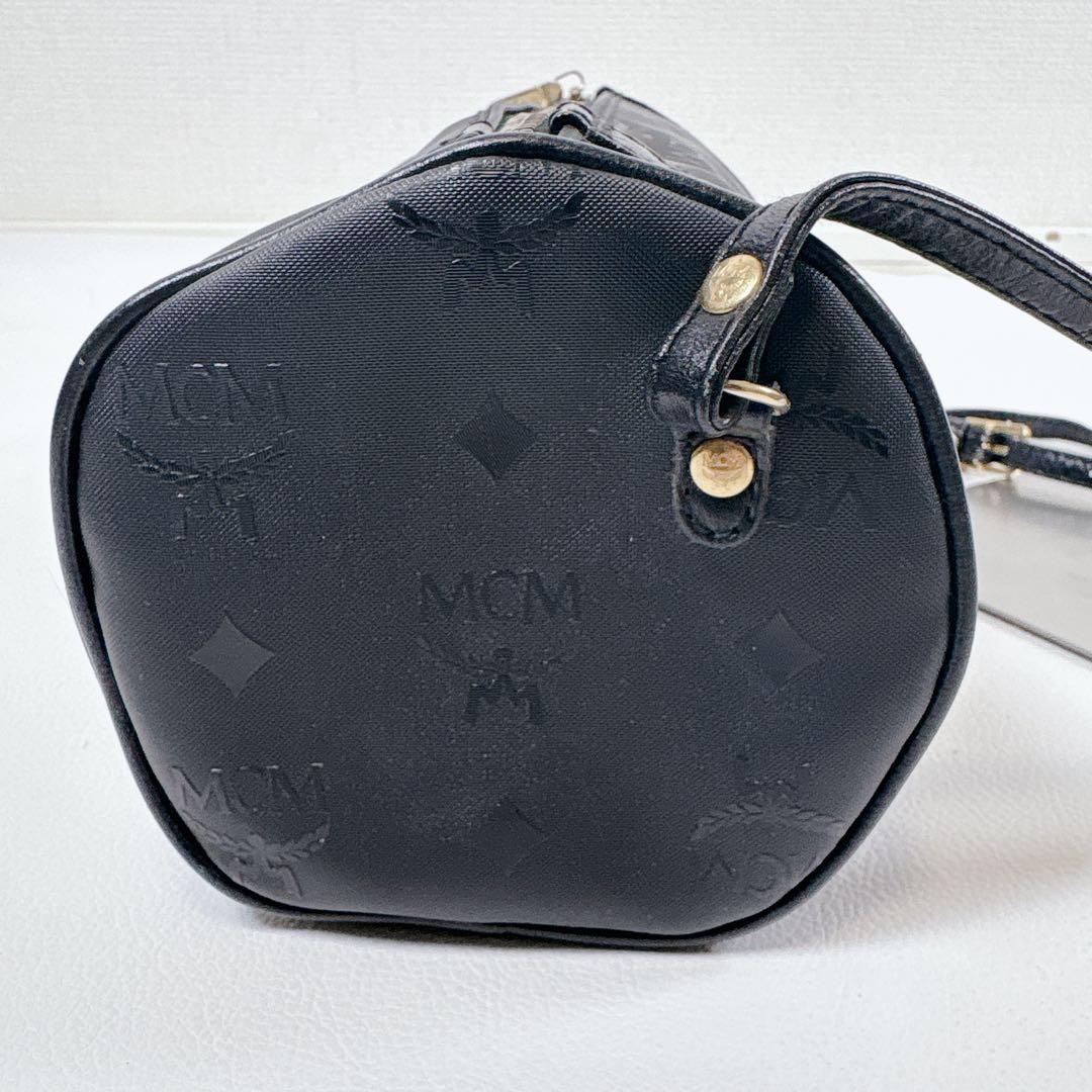 美品✨MCM ヴィセトス バレルバッグ（筒型ショルダーバッグ）　ブラック