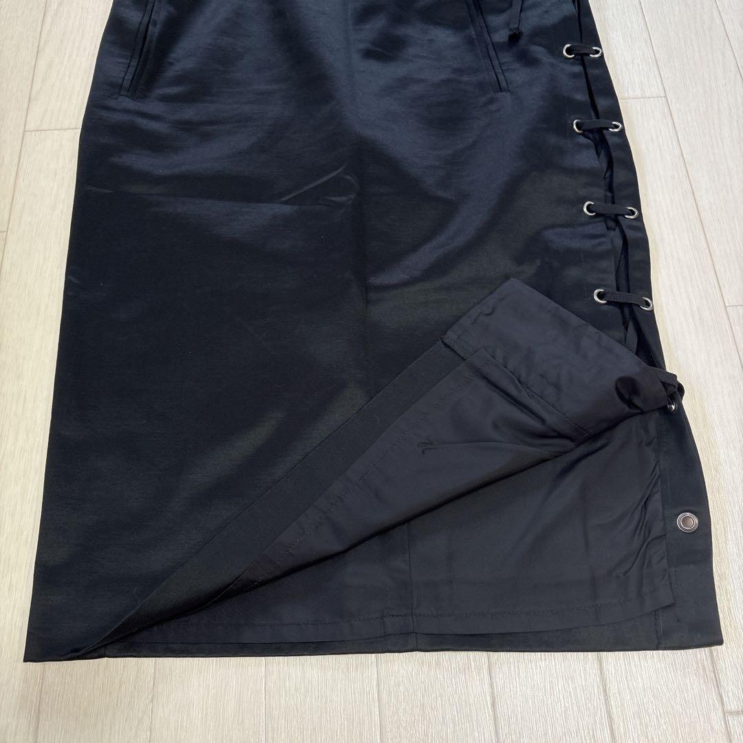 イヴサンローラン リヴゴーシュ トムフォード期 レースアップ タイトスカート 黒