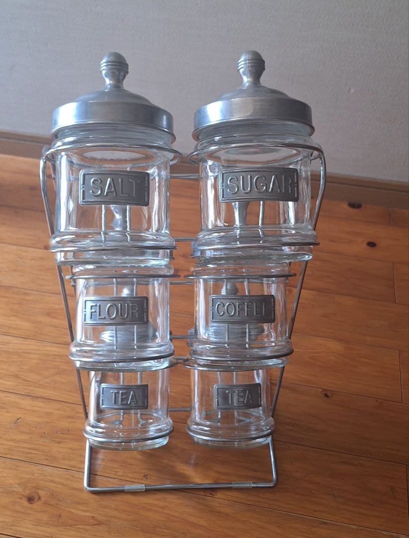 ダルトン　DULTON　ガラスキャニスター　スタンド　キャニスターセット