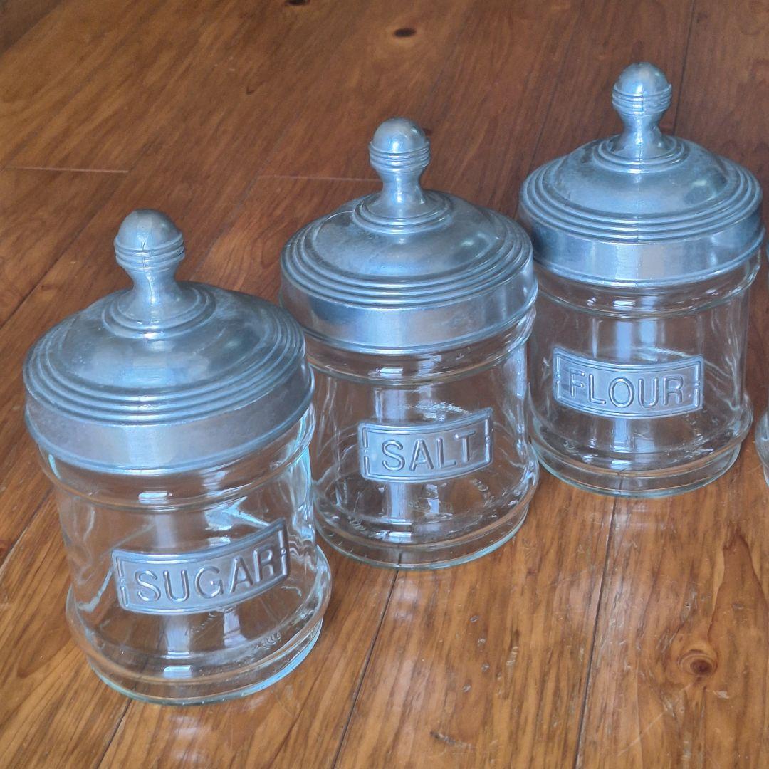 ダルトン　DULTON　ガラスキャニスター　スタンド　キャニスターセット